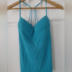 Lei Teal Strappy Camisole Top